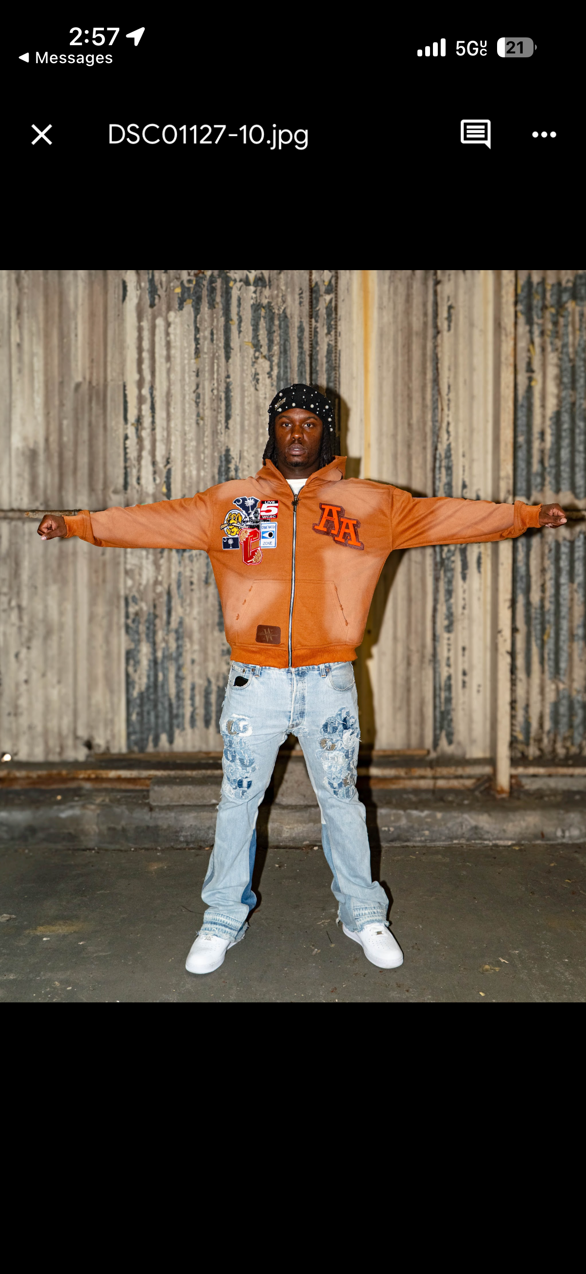 Brown Charleston Patchwork Hoodie