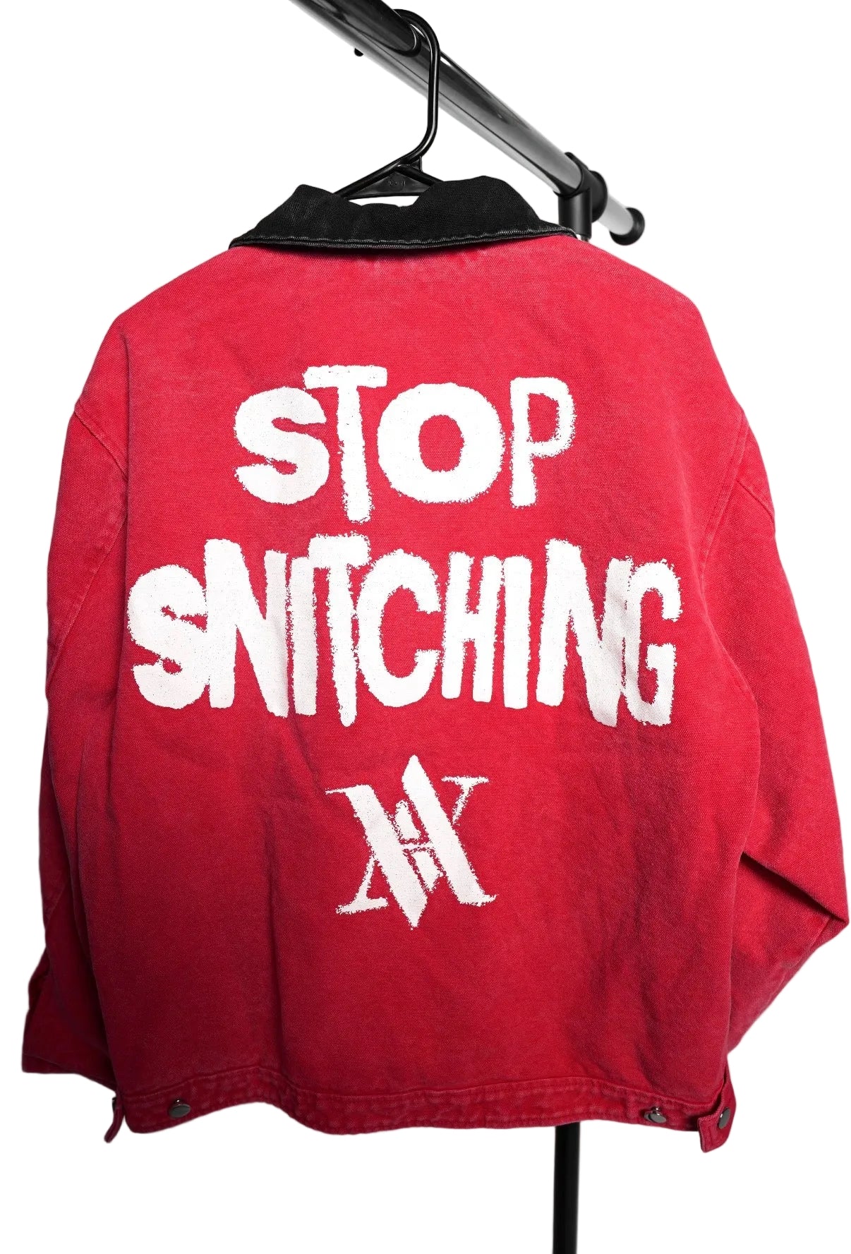 Affluent “Stop Snitching” Worker Jacket (Red)