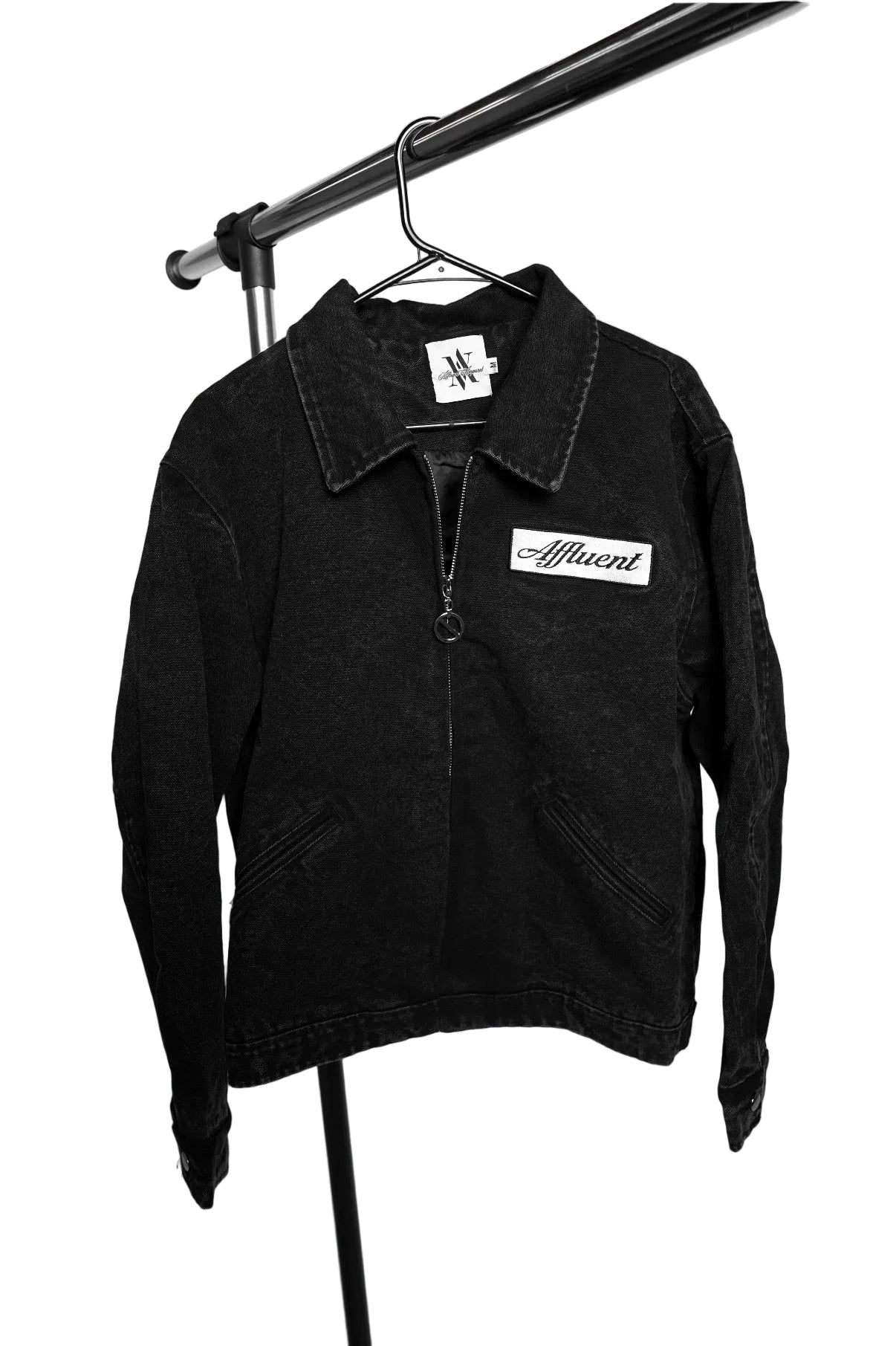 Affluent “Stop Snitching” Worker Jacket (Black)