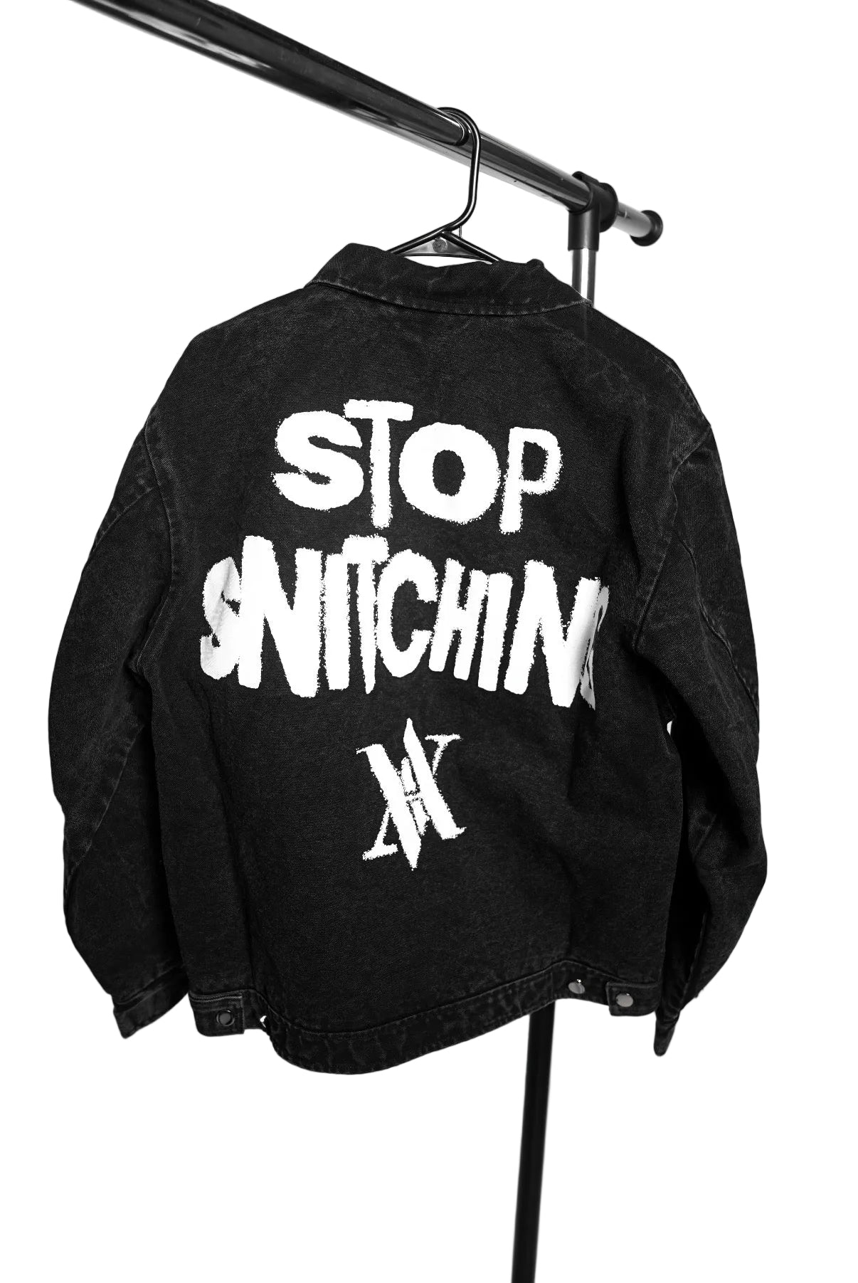 Affluent “Stop Snitching” Worker Jacket (Black)