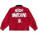 Affluent “Stop Snitching” Worker Jacket (Red)